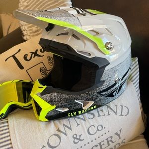 Youth Fly Racing Motocross Helmet & Goggles